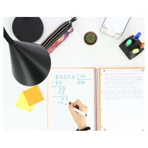 Caderno quadriculado Oxford Europeanbook 1 - Espiral / A4+ / 80 folhas / Verde maçã