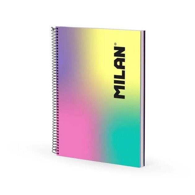 Caderno pautado Milan Sunset - Espiral / A4 / 120 folhas / multicolor