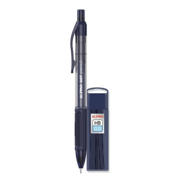 Pack Lapiseira e minas de 0,5 mm Alpino Dot - Azul Escura