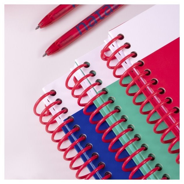 Pack de 3 Cadernos pautados Milan Nata 624 - Espiral / A4 / 80 folhas