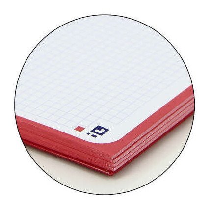 Caderno quadriculado Oxford Europeanbook 1 - Espiral / A4+ / 80 folhas / Vermelho