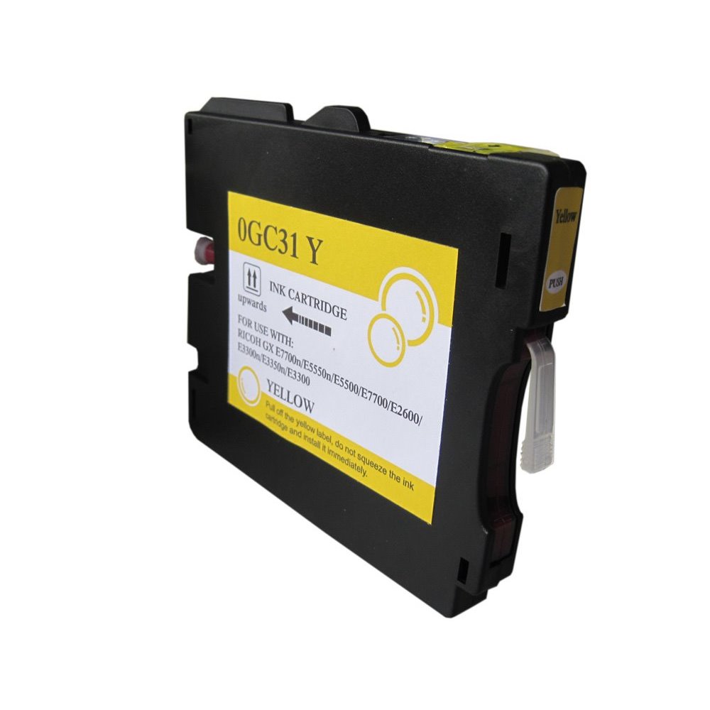 Tinteiro compatível ricoh gc31 amarelo tinta de sublimação (405691 / 405704)