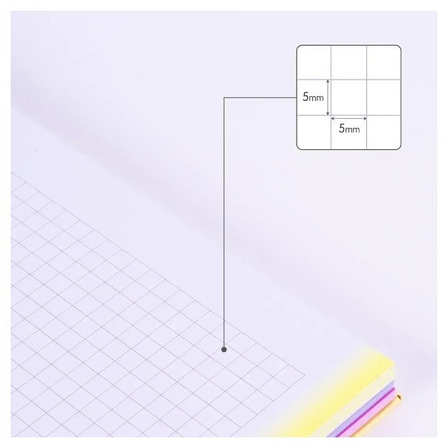 Caderno quadriculado Milan Sunset - Espiral / A4 / 90 folhas / Amarelo e Rosa
