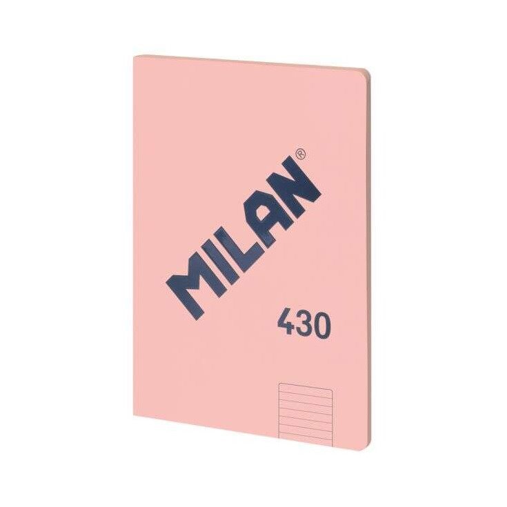 Caderno pautado colado Milan Serie 1918 - A4 / 48 folhas / rosa