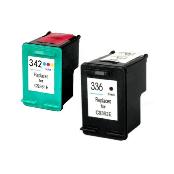 Pack 2 Tinteiros compatíveis Hp 336 preto + Hp 342 cores