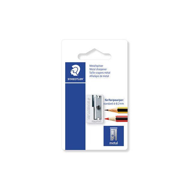 Afia lápis Staedtler 510 10 - Metálico com lâmina de metal / Ângulo de afiação 23 graus / 1 orifício