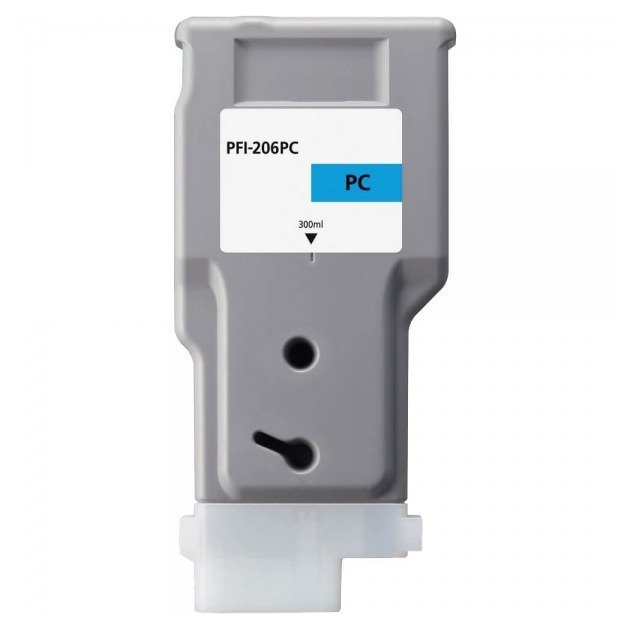 Tinteiro compatível canon pfi206 ciano photo tinta pigmentada - pfi206pc / 5307b001