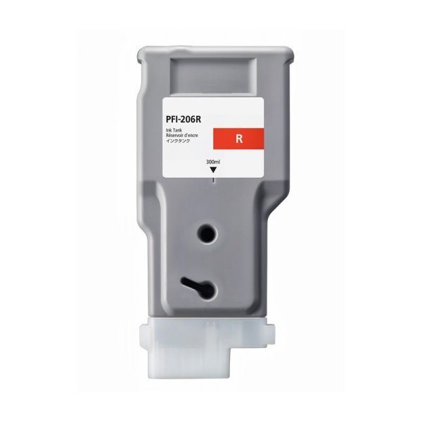 Tinteiro compativel Canon PFI206 vermelho tinta pigmentada (5309B001)