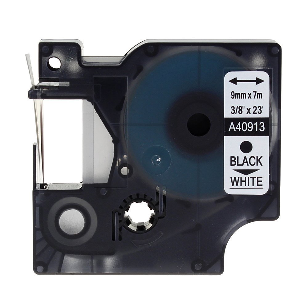 Fita compatível Dymo D1 40913 preto / branco - 9mm x 7m (S0720680)