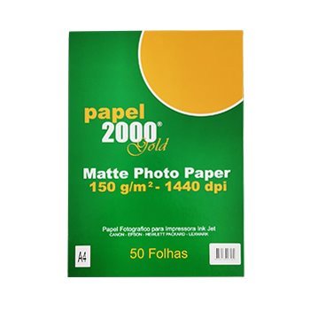 Papel fotográfico jato tinta A4 Mate (150g / 50 folhas)