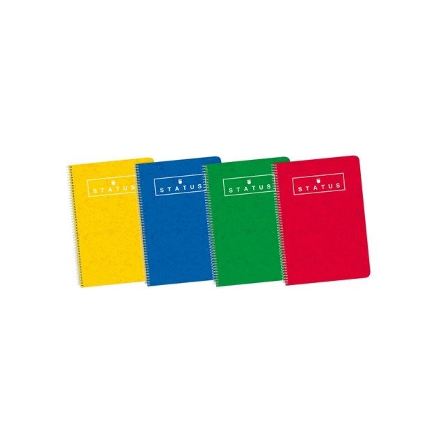 Pack 5 Cadernos quadriculados Enri Quarto - 155x215 mm / Espiral / 80 Folhas