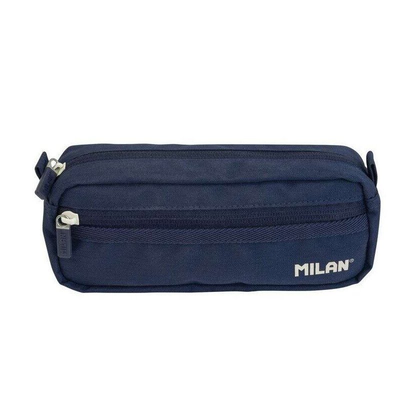 Estojo escolar Milan Serie 1918 - 2 compartimentos / Azul Escuro