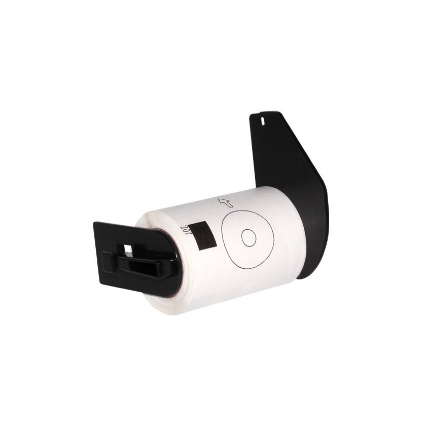 Etiquetas compatíveis Brother DK11207 circulares para CD/DVD - 58 mm de Diâmetro 100UN