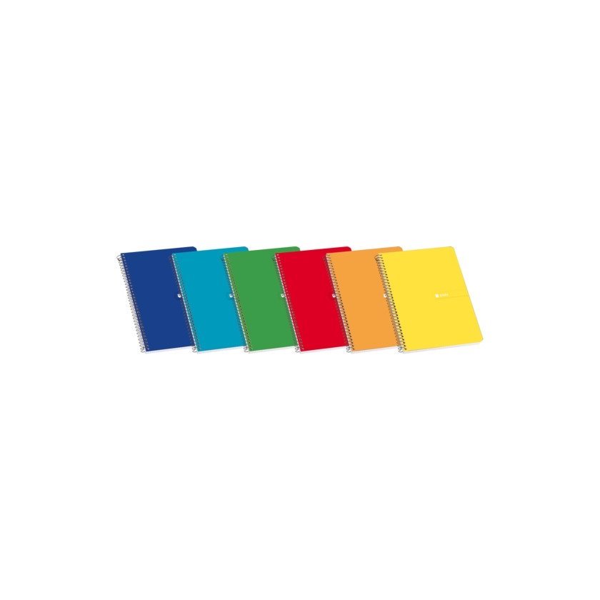 Pack 5 Cadernos Pautados Enri Quarto - 155x215 mm / Espiral / 80 Folhas
