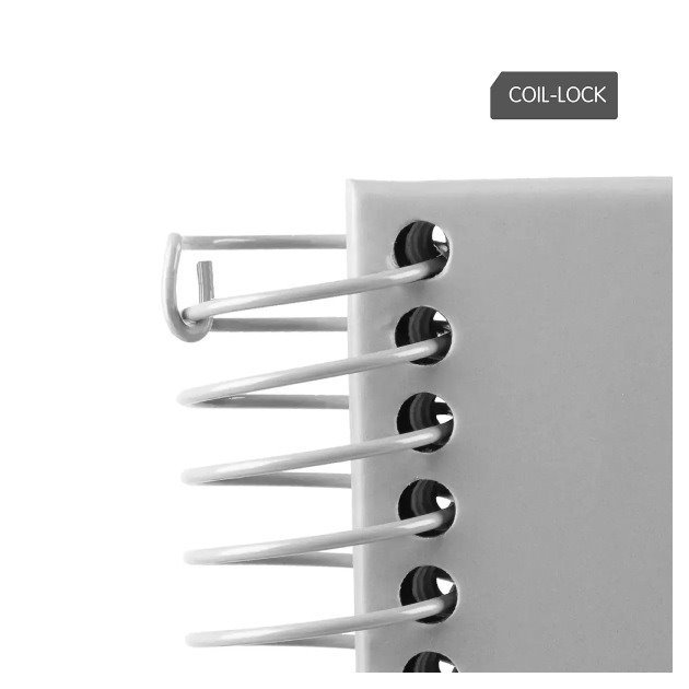 Caderno quadriculado Milan Shadow - Espiral / A4 / 80 folhas / Cinza