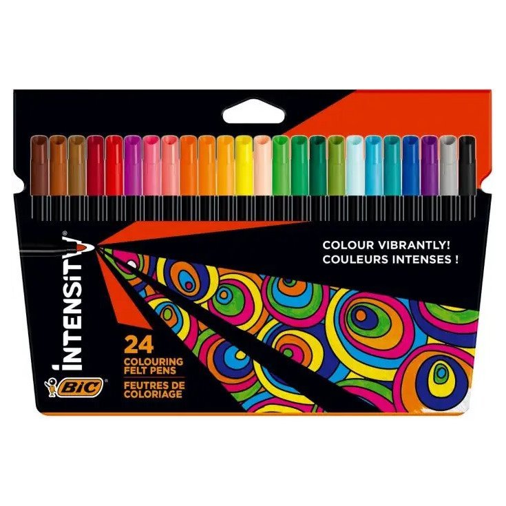 Pack 24 Canetas de feltro Bic Intensity