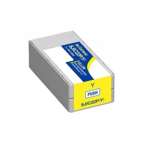Tinteiro compatível Epson sjic22p amarelo tinta pigmentada c33s020604 / sjic22p(y)