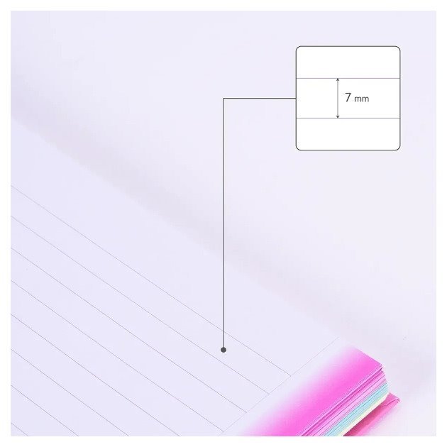 Caderno pautado Milan Sunset - Espiral / A4 / 90 folhas / Rosa e Amarelo