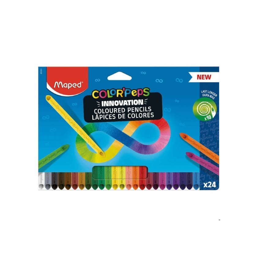 Pack 24 lápis de cor Maped Color Peps Infinity