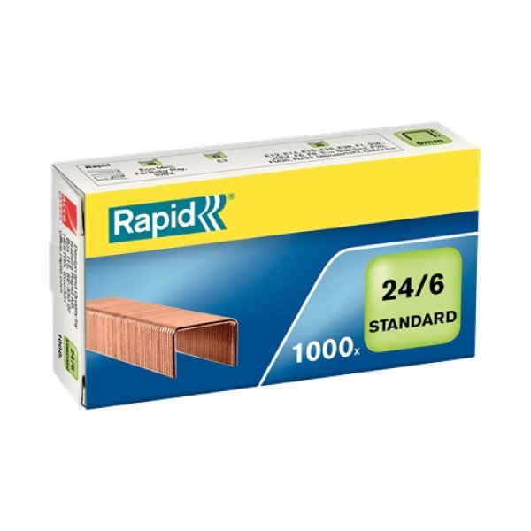 Agrafos cobreados 24/6 - Rapid