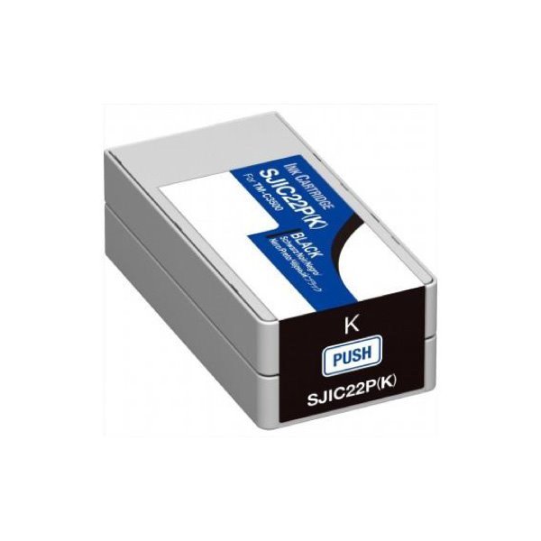 Tinteiro compatível Epson sjic22p preto tinta pigmentada c33s020601 / sjic22p(k)