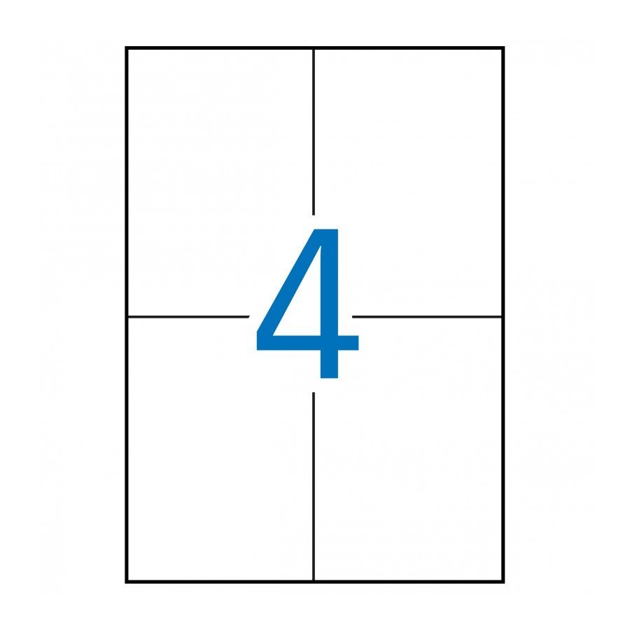 Etiquetas resistentes Apli 105 x 148 mm (20 folhas / 4 por folha)