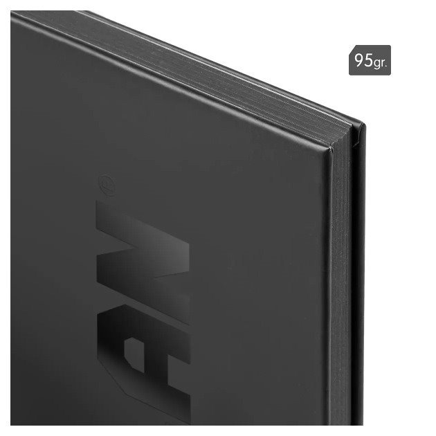 Caderno quadriculado Milan Shadow - Espiral / A4 / 80 folhas / Preto