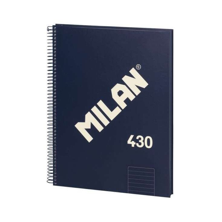 Caderno pautado espiral Milan Serie 1918 - A4 / 80 folhas / azul