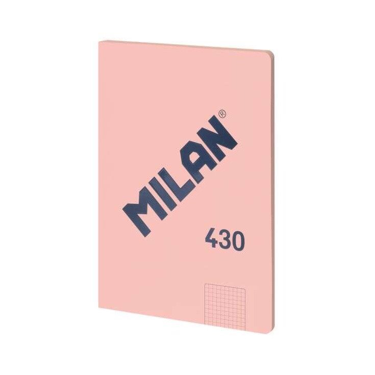 Caderno quadriculado colado Milan Serie 1918 - A4 / 48 folhas / rosa