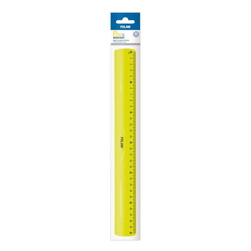 Régua Flexível e Resistente Milan - 30cm / Amarelo