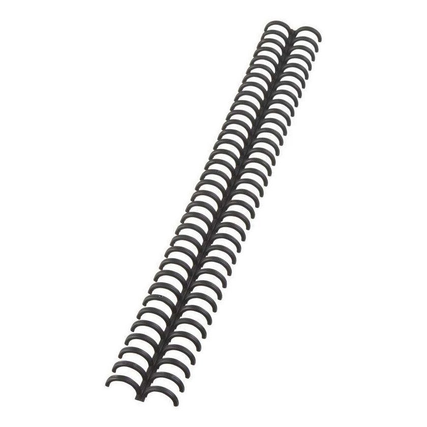 Pack de 50 Argolas de encadernação GBC ClickBind – 12 mm / reciclável e reutilizável / transparente mate / preto