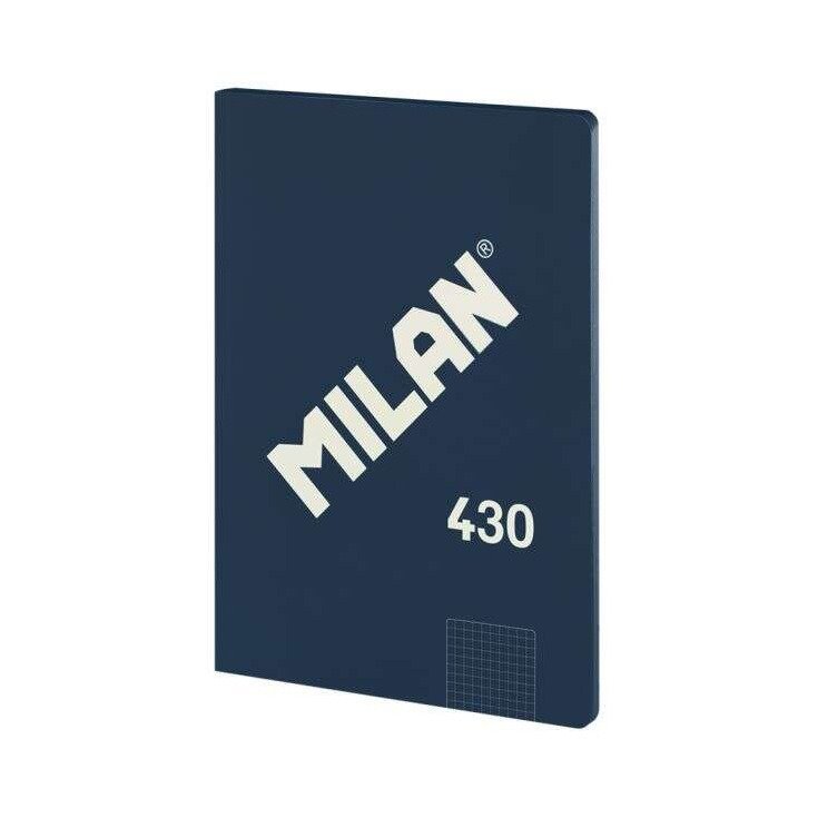 Caderno quadriculado colado Milan Serie 1918 - A4 / 48 folhas / azul